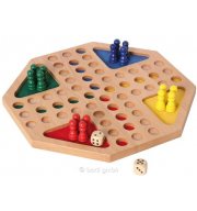 Mensch ärgere Dich nicht (Ludo) mit Vertiefungen auf dem Spielbrett