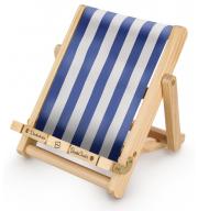Leseständer für Bücher, E-Reader und Tablets Deckchair Bookchair Medium Stripy Blue