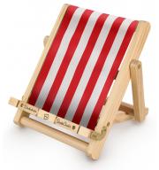 Leseständer für Bücher, E-Reader und Tablets Deckchair Bookchair Medium Stripy Red
