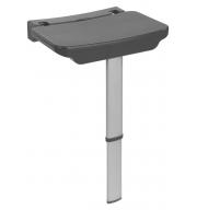 Duschklappsitz mit Standfuß höhenverstellbar Secura Premium Schwarz-Silber