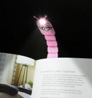 Klemm-Leselampe Flexilight Bookworm Pink