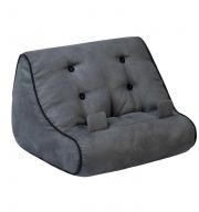 Plüsch-Lesekissen für Bücher, E-Book-Reader und Tablets BookCouch Grey