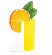 Lesezeichen in fröhlichem Design Fruitmark Orange